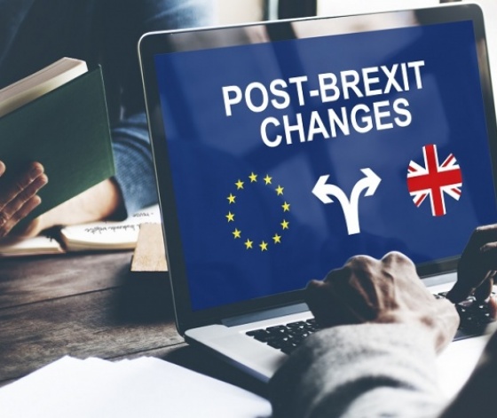 Ordinateur d'étudiant représentant les changements après Brexit