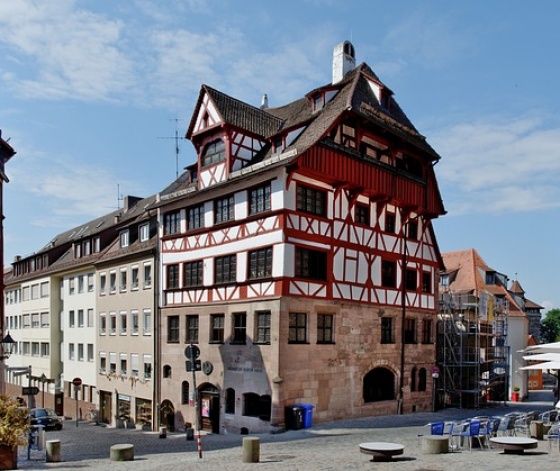 Façade avant de ma maison d'Albrecht Dürer à Nuremberg