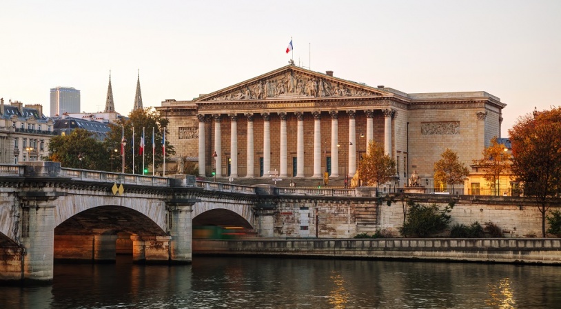 Palais Bourbon - Assemblée Nationale France vue de devant