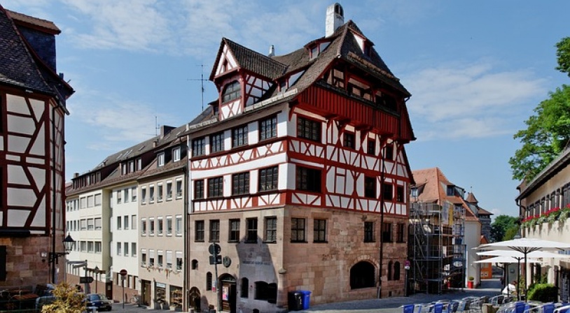 Façade avant de ma maison d'Albrecht Dürer à Nuremberg