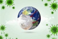 Crise mondiale de Covid19 La planète Terre porte un masque de protection face à l'épidémie de Covid19 ou Coronavirus