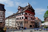 Façade avant de ma maison d'Albrecht Dürer à Nuremberg